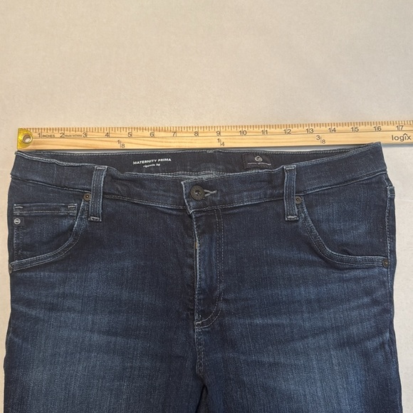 AG Maternity Prima Cigarette Ankle Blue Jean Size 29R - Picture 4 of 12